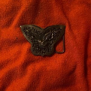 Roni Brass Butterfly Belt Buckle